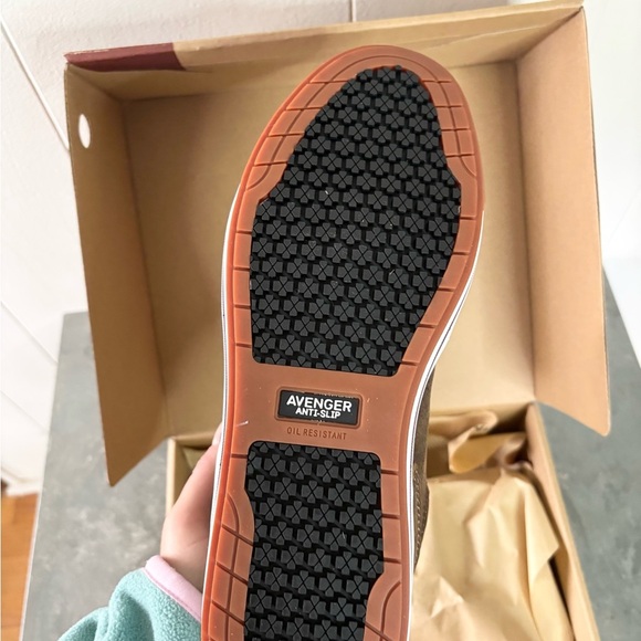 Avenger Work Boots Men's A712 Aluminum Toe Industrial Shoe size 7.5 new brown - Picture 9 of 11